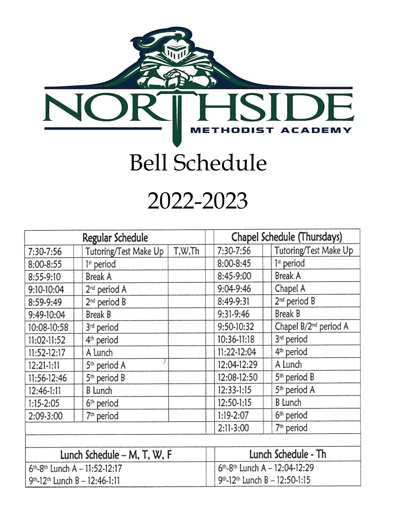 Northside Methodist Academy Calendar 20242025 Lynna Josefina